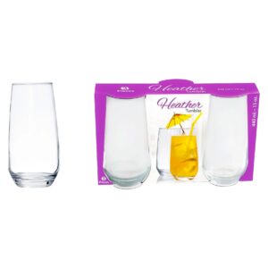 Set 3 vasos de vidrio 440ml, Heather (PM049A)