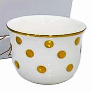 Taza individual para espresso porcelana,  diseño puntos(KX 2638N2-CAWA-12S)